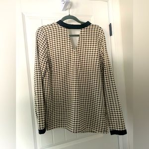 Unique blouse top with various details